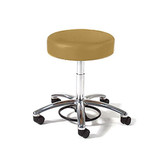 Physicians Stool with Foot Ring Adjustment,Bright Chrome Base