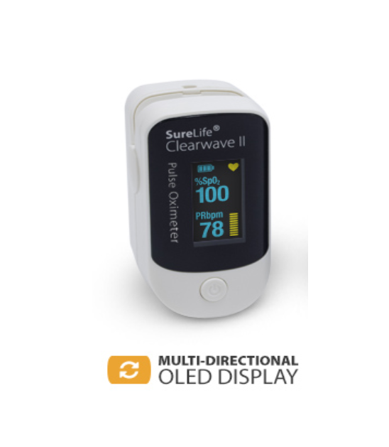 SureLife Pulse Oximeter Clearwave II White USA Medical and Surgical