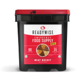Freeze Dried 60 Serving Meat Bucket + 20 Servings of Rice