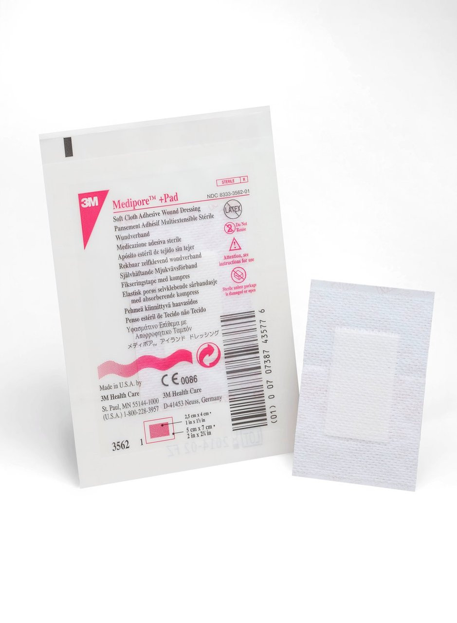3M Medipore +Pad Soft Cloth Adhesive Wound Dressing USA Medical and