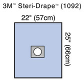 3M Steri-Drape Small Drape w/Adhesive Aperture 1092 22"x25"