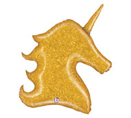 Gold Glitter Holographic Unicorn 