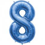 Jumbo Foil Number 8 - Blue