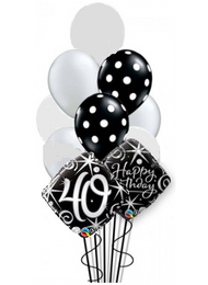 40th Birthday Sparkles & Dots 