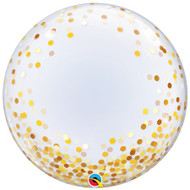 Gold Confetti Dots Deco Bubble 