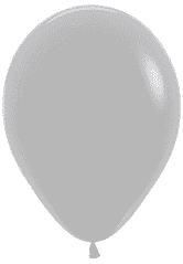 11" Gray Helium Filled Latex w/ Hi Float 