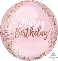 Rose Gold Happy Birthday Orbz