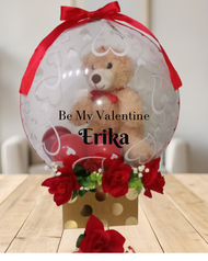 Valentine's Teddy Bear in Balloon 
