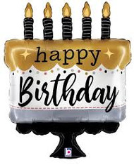 Satin Happy Birthday Cake 