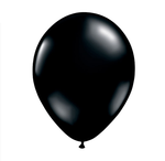 16 in Black Helium filled latex w/ Hi float 
