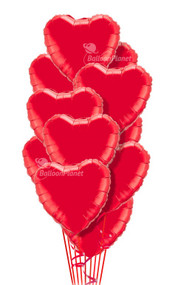 Simply Red Hearts Bouquet 