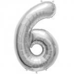 Foil Number 6 - Silver