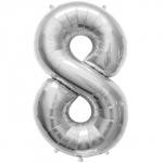Foil Number 8 - Silver