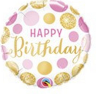 Pink and Gold Dots Birthday