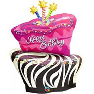 Funky Zebra Birthday Cake