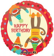 Sock Monkey Happy Birthday 