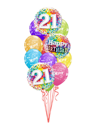 Rainbow Confetti 21st Birthday Bouquet 