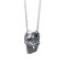 Pewter Skull Necklace - Plain finish left view
