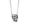 Pewter Skull Necklace - Plain Finish Right view