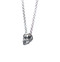 Small Pewter Skull Necklace - SPlain Finish left view