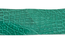Belt Strip Crocodile Flank Glazed Emerald