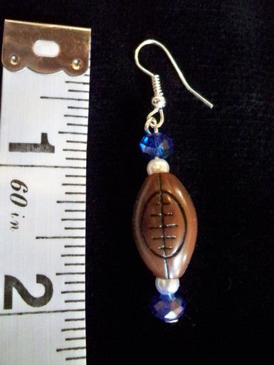 Brown Football with School Colors