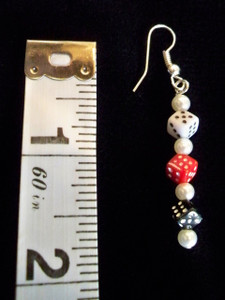 Small Colored Dice Earrings