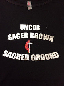 UMCOR Sager Brown Sacred Ground Soft Metallic Vinyl Tee