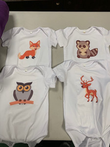 Sublimation Onesie Animal Collection