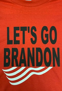 Let's Go Brandon White Wave 2 Lines