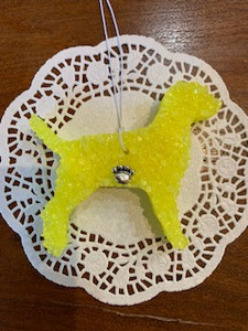 Car Freshie Dog with Paw Embellishment