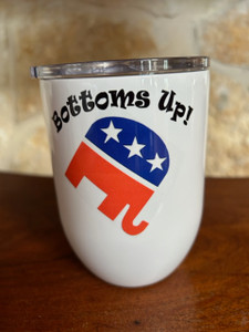 "Bottoms Up" Republican Wine Tumbler