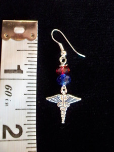 Medical Caduceus Earrings