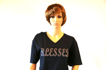 Blessed Rhinestone Tee Shirt