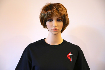 Cross and Flame Vinyl Emblem Tee