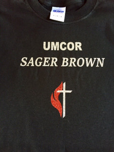 UMCOR Sager Brown Glitter Vinyl Tee