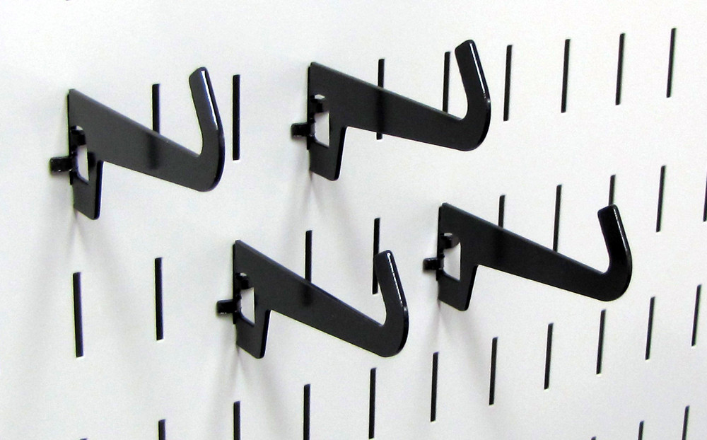 4 Pack of Scratch & Dent Curved Tip Slotted Pegboard Hook – 3-1/2 Reach ...