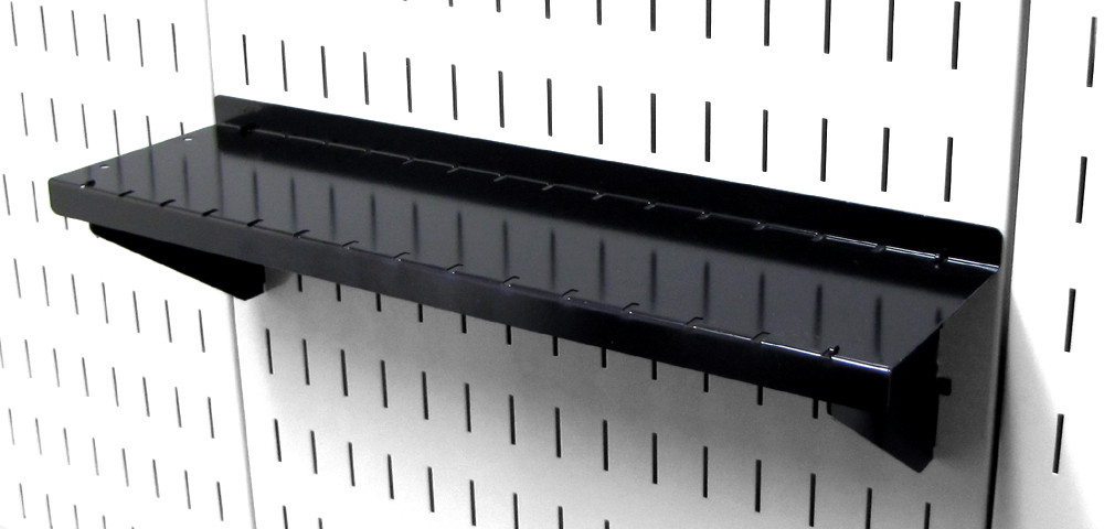 3 Pack of Scratch & Dent 4in Deep Wall Control Pegboard Shelves