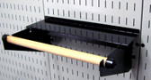 Scratch & Dent Slotted Metal Pegboard Paper Towel Holder and Dowel Rod 4in Shelf Assembly