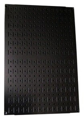 Scratch & Dent 24in Tall x 16in Wide Custom Pegboard Panel - Black Metal Pegboard
