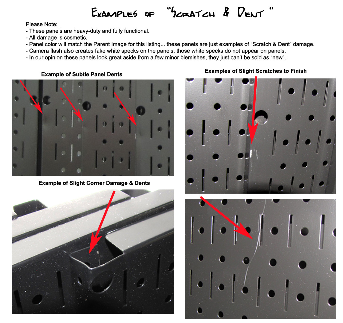 8 Pack of Pegboard - Scratch & Dent Wall Control 16in W x