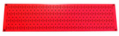 Scratch & Dent 8in T  X 32in W Horizontal Red Metal Pegboard Tool Board Panel