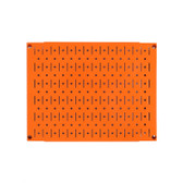 Scratch & Dent 12in Tall x 16in Wide Pegboard Panel - Orange Metal Pegboard