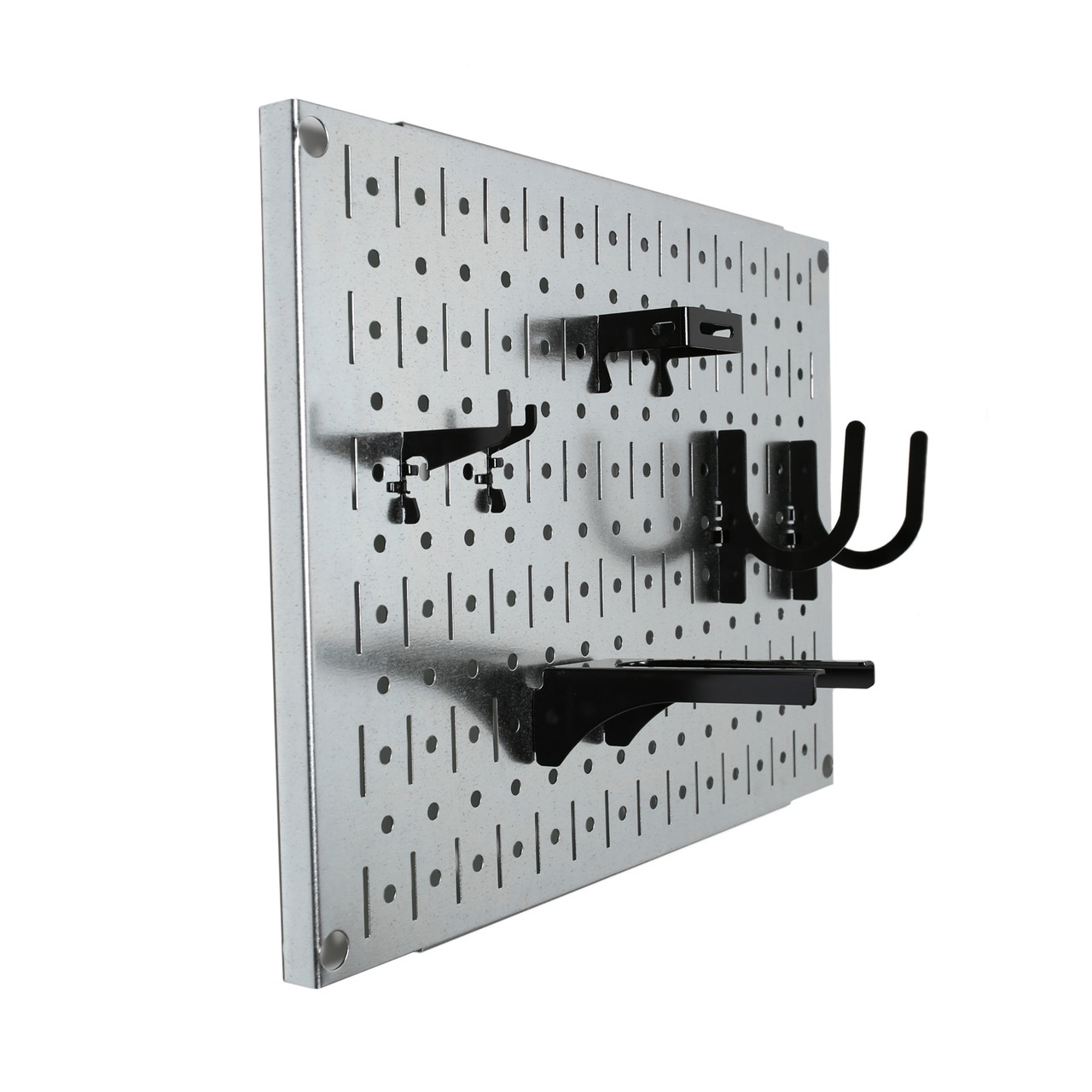 Scratch & Dent 12in Tall x 16in Wide Pegboard Panel - Galvanized
