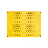 Scratch & Dent 12in Tall x 16in Wide Pegboard Panel - Yellow Metal Pegboard