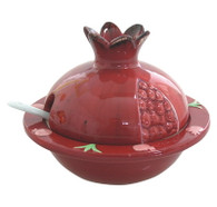CERAMIC POMEGRANATE HONEY DISH