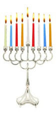 Silver plate Candle Menorah | 30233