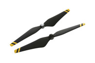 9450 Carbon Fiber Reinforced Self-tightening Propellers (Composite Hub, Black with Yellow Stripes)