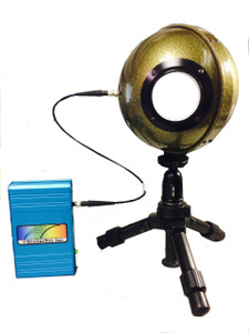 LED Measurement System consists of a BLUE-Wave spectrometer, 6" integrating sphere, and an optical fiber. 