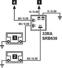Relay, fuel pump Lucas SRB630